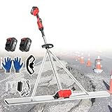 Power Estrich Betonbearbeitungsgerät Rüttelset Rüttelset, wiederaufladbares Vibrationslineal, kabelloser Rütteltisch, 150 cm Lange Klinge, Hochfrequenz-Vibrationsmotor, für Straßenpflaster-
