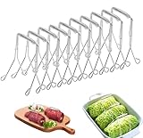 10 StückRoul-adenklammern Set,Rouladenklammern Edelstahl Rostfrei,für Fleisch und Kohlrouladen,Ostern DIY Bastelgeschenke,Kohlrouladen Klammern für Die Schnelle Und Unkomplizierte Herstellung