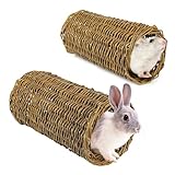 GREENKING Weidenröhre, Weidentunnel für kleine Tiere, großer Weidentunnel für Guniea Schweine, Hamster, Kaninchen, Hamstergras, Tunnel, 2 Packungen