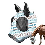 Vmiorzq Pferdefliegenschutz | Sanft Elastischer Fliegenschutz,Atmungsaktiver UV-Schutz Weiches Gesichtsschutznetz Für Reiten Und Outdoor-Aktivitäten