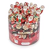 Riegelein Massiv-Weihnachtsmänner in Dose, 525g (70 Stk.) – Fairtrade Vollmilchschokolade einzeln verpackt – Ideal für Adventskalender, Nikolaus & Weihnachten – Schokonikolaus klein