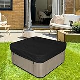 Outdoor Spa für Badewannenschutz, wasserdichte Abdeckung mit Klickgurten, für Regen- und Schneeschutz (200 x 200 x 85 cm)