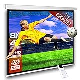 Motorleinwand SlenderLine 220 x 220cm (BxH) - 1:1 Format - 2D/3D - Full-HD - 4K Ultra HD - Beamer Leinwand inkl. Funkfernbedienung