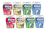 EXTRA Professional Fresh Kaugummi-Mix - 8 Dosen, 4 Sorten - 2x Erdbeere 2x Melon Mint 2x Spearmint 2x Strong Mint I Zahnpflege I Frischer Atem