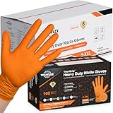 TitanFlex Industrielle Nitrilhandschuhe mit hoher Festigkeit von Thor 8 mm, Einweg-Handschuhe, latexfrei, mit geprägtem Diamant-Textur-Griff, puderfrei, 1000 Stück (XL)