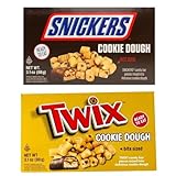 TWIX & SNICKERS COOKIE DOUGH BITES DUO - 2x88g leckere Schokoriegel gefüllt mit cremigem Cookieteig + Heartforcards® Versandschutz