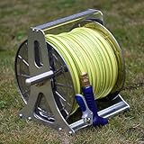 60m Schlauchwagen Ohne Schlauch, Metall -Edelstahl -schlauchrollenwagen, Schlauchrollenlagerstange, Tragbarer Wasserrohr -LKW, Gartenrohr -lagerwagen, Outdoor -Garten -hosenpipe -Organizer(Size:A)