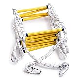 Aoneky Feuerleiter 5M/10M mit Karabiner, NotRettungsleiter Fluchtleiter Sicherheitsleiter, perfekt für Fenster und Balkon(5M)