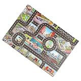 Autoteppiche für Kinder,Autoteppich,Parkkartenteppiche - 33 x 22 Zoll großer Kinderteppich, Autoteppiche für Kinderspielzeugautos, Spielmatte, City Life Road-Teppich, lustige Stadtplan-Kinderteppich-S