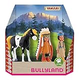 Bullyland 43309 - Spielfiguren Set Indianer Yakari, Regenbogen und kleiner Donner aus Yakari, detailgetreu, ideal als kleines Geschenk für Kinder ab 3 Jahren