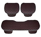 Auto Accessori Lupex Autositzbezug 3 Stück Universal Auto | Sitzschutz 2 vorne und 1 hinten | Protector Comfort Automotive Innenkissen (PVC – Schwarz Rot – 3 Stück)
