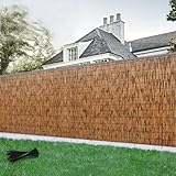 Balkon-Sichtschutz, Schilfrohrzaun für Garten, Bambus-Sichtschutz für Garten, Zaunpaneele für Außenbereich, Balkon, Hinterhof, Terrasse (122 x 300 cm)