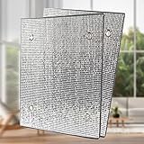 Aluminiumfolie Fensterfolie Isolierfolie, Sichtschutzfolie mit Saugnapf, Aluminisierte Reflektierende Folie(140x200cm/55''x79'')