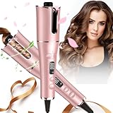 Bizcasa Automatischer Lockenstäbe,Lockenstäbe Große Locken,Automatisch Rotierender Lockenwickler,Automatische Curler mit 4 Einstellbaren Temperaturstufen,Schnell Erhitzender,Lockenwickler