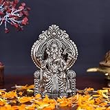 Weißwal-Skulptur 'Lord Ganesha', Messing, hinduistisch, religiös, sitzender Lord Ganesha, Skulptur, ideal als Geschenk und Heimdekoration