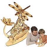 Holzpuzzle für Kinder, Holzpuzzle für Erwachsene, zum Sammeln, Libellen-Set, mechanisches Modell, mit 158 Teilen, Puzzle