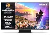 Philips Ambilight 55PUS8600 4K QLED Smart TV - 55 Zoll Display mit P5 Perfect Picture Engine Ultra HD, Titan OS, Dolby Vision und Dolby Atmos Sound