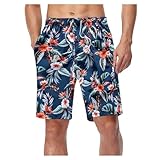 Herren Regenbogen Druck Badehose Regular Fit Badeshorts Sporthose Schwimmhose Shorts Kurze Print Elastischer Bund Neopren Badehose Herren Boardshorts Kurze Jogginghose Freizeithose