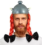 Chaks 13517 Obelix® Helm aus Latex mit Zöpfen, Erwachsene