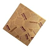 Backpapier – Fettdichte Blätter, 100 Stück Antihaft-Einlagen für Ofenbleche, Küchenpergament mit Silikonbeschichtung, Küchengeschirr, gewachste Wraps für Bistros, Mittagessen und Versammlungen