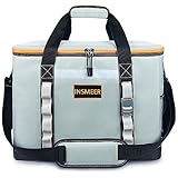 INSMEER 48L Große Kühltasche Faltbare, 65 Can Kühltasche Gross Thermotasche Picknicktasche Lunchtasche, XXL Wasserdicht Isoliertasche Einkaufstasche für Ausflug, Camping, Wandern, Strand