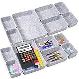 KEGAJEGA 14 Stück Schubladen Organizer Filz Schubladen Ordnungssystem 3 Größen Schubladeneinsatz Büro Filz für Kosmetik Frisiertische Schreibtische Küchen Nachttische Schlafzimmer
