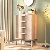 Aufbewahrungsmöbel aus Holz, Möbel Tiefe 30 cm, Schubladenschrank mit Kippschutz, Kommode mit 4 Schubladen, Kinderkommode, Schlafzimmerkommode für Schlafzimmer, Wohnzimmer, Eingangsbereich (4