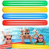 4 Stück Schwimmnudel Poolnudel,105cm Schwimmstange Pool Wassernudel,Aufblasbare Nudelschwimmer,Aufblasbare Poolnudel,Schwimmnudel Float Spielzeug Für Kinder Und Erwachsene Baden oder Aquasport