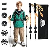 UnderwoodAggregator zusammenklappbare Trekkingstöcke für Kinder – leichte, verstellbare Wanderstöcke, 2er-Pack, zusammenklappbare Aluminiumstöcke für Kinder Wandern/Skifahren (6–12 Jahre)