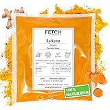 Kurkuma Pulver – Gemahlene Curcuma-Wurzel – Intensiv gelb & aromatisch – 500g oder 1kg Aromabeutel – FETCH NATURE (L - 1kg)