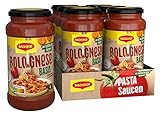 MAGGI Pasta Sauce Bolognese Basis Nudelsauce mit natürlichen Zutaten, 6er Pack (6 x 500g)