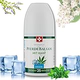 SwissMedicus Pferdebalsam mit hanf - Roll-On 90 ml - intensive Kühlende Wirkung für Muskeln & Gelenke - Aktivgel für Muskеln & Gelenke - Wirkliche Erleichterung