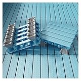 Duschmatten für Die Innendusche Ineinander Greifende Duschraumfliesen Mit Rutschfester Oberfläche für Badewannenmatten, Küchen und Badezimmerböden, Terrassen(Blue,24.5x24.5x8cm-4pcs)