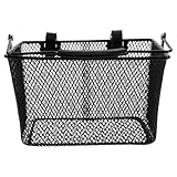 ULTECHNOVO Fahrradkorb für Vorne aus Stabilem Metalldraht Schwarzer Frontkorb mit Klappbarem Griff Abnehmbar Einfache Montage Geeignet für Jungen und Mädchen Fahrräder