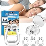 8er Set Schnarch stopper, Anti Schnarch, Wiederverwendbares Schnarchen Stopper Nasenklammer, Anti Snoring NasenClip für Entspannte Nächte, Möglich bessere Atmung, Schlafapnoe