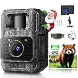 MAXDONE Wildkamera mit Handyübertragung APP - Wildtierkamera 4K 64MP HD mit WLAN Bluetooth Bewegungsmelder Nachtsicht, Wildkamera mit 6000mAh Akku, 0,1s Auslösezeit, 32GB Speicherkarte IP66