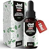 Jod hochdosiert - 1100 Tropfen - 150 µg pro Tropfen, Jod flüssig, Vegan & Produziert in Deutschland - Iodine Drops - Verpackung kann variieren - Laborgeprüft