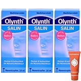 Olynth Salin Nasentropfen 3x 10 ml I Reinigt & befeuchtet die Nasenschleimhaut I sanfte Nasenpflege für Babys, Kinder & Erwachsene I bei Schnupfen & Allergie I Spar-Set plus Pharma Perle give-away
