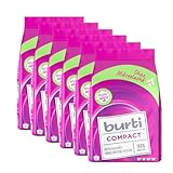 6er Set Burti Compact 1,1 KG (ca. 132 Waschladungen) - reinigt pflegeleichte, farbige und feine Textilien mit reine Seife, natürlichen Enzyme und der 4xAktiv-Plus-Formel besonders schonend