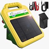 FarmNix 16KM Solar Weidezaungerät 0.2J 8KV Elektrozaungerät mit 10400mAh Lithium-Akku und 4.3W Solarpanel für Rinder, Pferde, Schafe, Schweine, Geflügel und Hof-Tiere