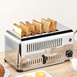 ZMJGLL Kommerzieller Toaster, 6 Scheiben Brotbackmaschine 1,1 Zoll Schlitz Toast Werkzeug 1680W Brotbackautomat für Restaurant Bäckerei Dessert Store