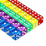 PlandleLee 20 Stück Würfel Bunt Set 6-Seitig, 14 mm, D6 Dice mit Runden Ecken, Bunt Würfel für Tenzi, Farben Würfel Set, Würfel für Würfelspiele Tischspiele, 5 Farben