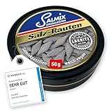 Salmix Salz-Rauten, Salmiakpastillen extra salzig und vegan, handgefertigt, weiches Lakritz, Schmuckdose, 1er Pack (1 x 100 g)