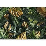 Runa Art Fototapete tropische Blätter Monstera 352 x 250 cm Vlies Tapeten XXL Moderne Wandtapete Wohnzimmer Schlafzimmer grün 9591011a