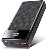 56800mAh 65W Power Bank USB-C Akku Pack, Tragbares Ladegerät Schnellladung mit LCD-Display 4 Ausgänge & 2 Eingänge Tragbare Powerbank Kompatibel mit iPhone/Tablet