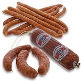 Schlesische Wurstspezialitäten MIKOLAJ Wurstpaket 1,5kg mit 8x Cabanossi, 3x Jägerwurst, 1x trockene Krakauer, Wurst Geschenk