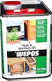 Wepos 2000304501 Teak und Hartholz Öl 2,5 L