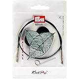 Prym 223981 Seil & Zubehör für Rundstricknadeln NATURAL 60 cm Rundstricknadel, Metall, mehrfarbig