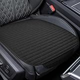 HIAHXC Auto Sitzkissen Vordersitze, Universal Sitzauflage 60×49 cm, Atmungsaktiv und rutschfest, Autositzschoner Sitzauflagen für Auto SUV LKW (Schwarz)
