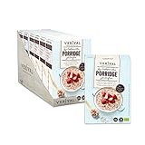 Verival Porridge Erdbeer Chia Glutenfrei | 6 x 350g | vegan | ohne Palmöl | glutenfrei | ohne Zuckerzusatz | hangefertigt in Tirol